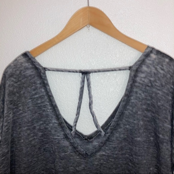 2/$15 Express One Eleven Washed Long Gray Top L - Picture 5 of 6